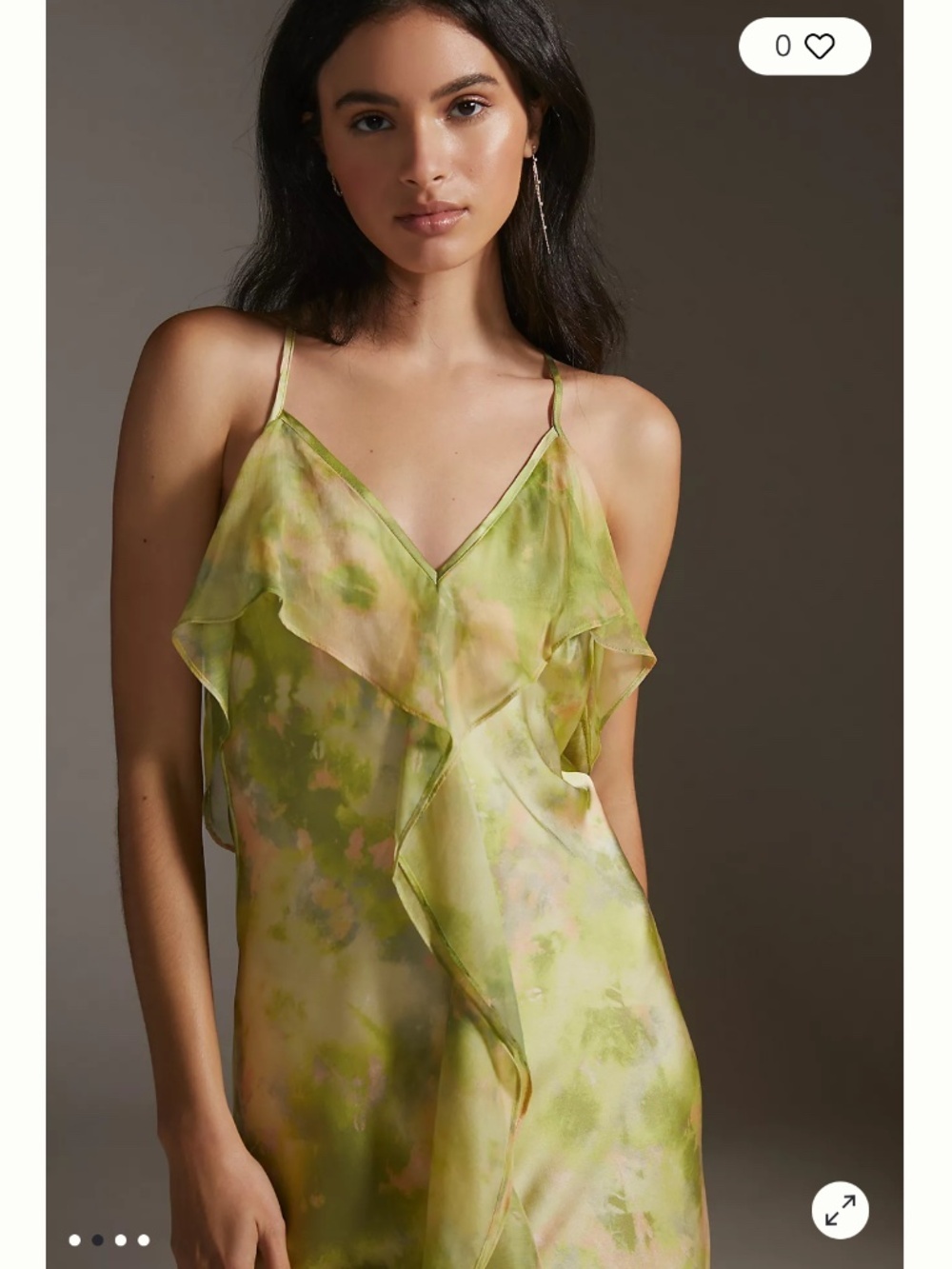 Misa Los Angeles Aina Dress Chartreuse Abstract L